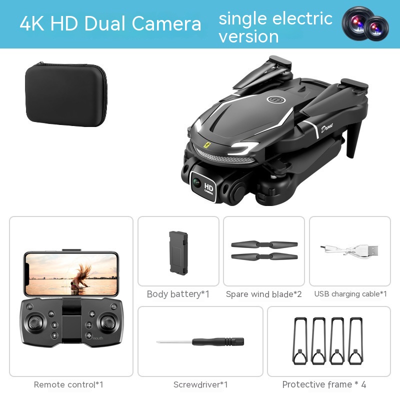 V88 Black 4K Dual Camera