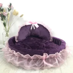 Pet Bed Princess Dog Nest Fantasy - Purple - View 1