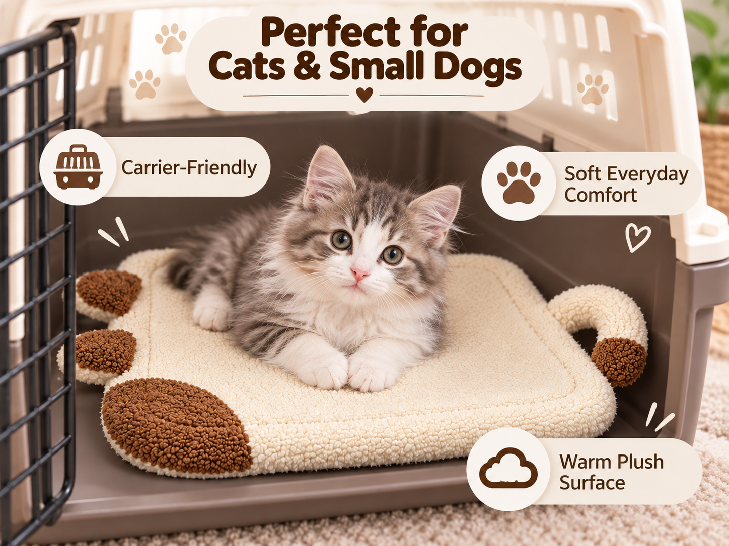 Thickened Lamb-Fleece Pet Mat  Washable  Chew-Resistant  And Anti-Slip Dog Bed  Durable   Scratch-Resistant  And Wear-Resistant Pet Cushion detail photo 2