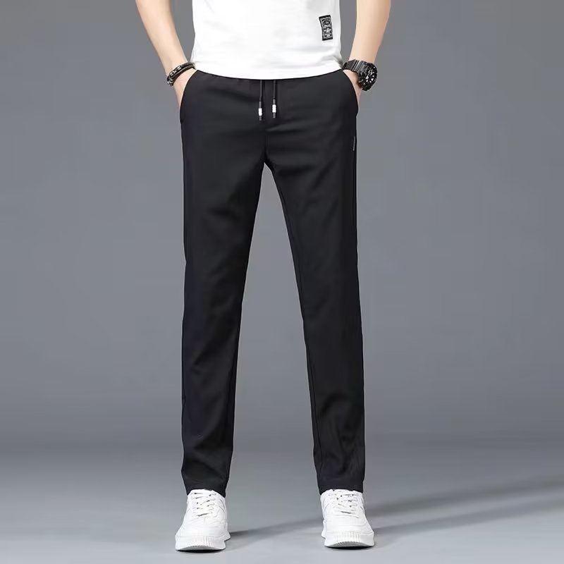 Ice Silk Casual Men's Thin Workwear Sweatpants Loose