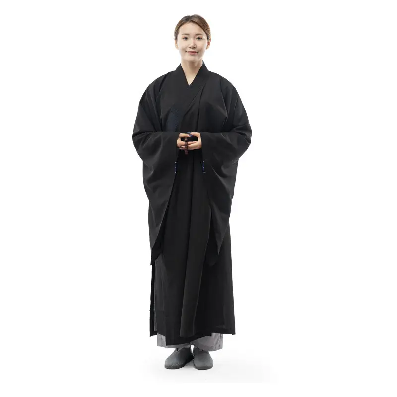 Zen Buddhist Robe Lay Monk Meditation Gown Training Uniform