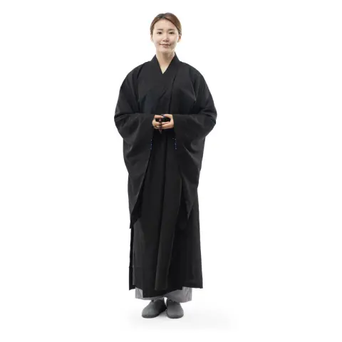 Zen Buddhist Robe Lay Monk Meditation Gown Training Uniform
