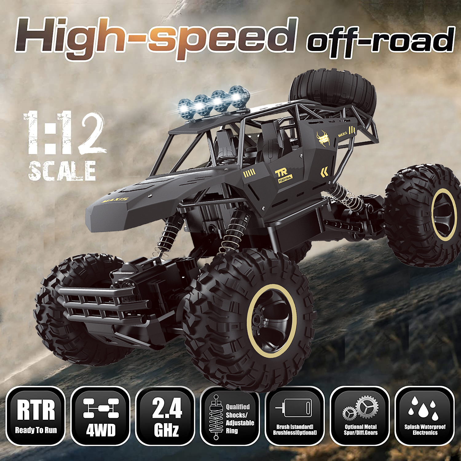 TEMU ne peut pas vendre. UK rc car rock crawler rechargeable off road truck 4WD – Image 6