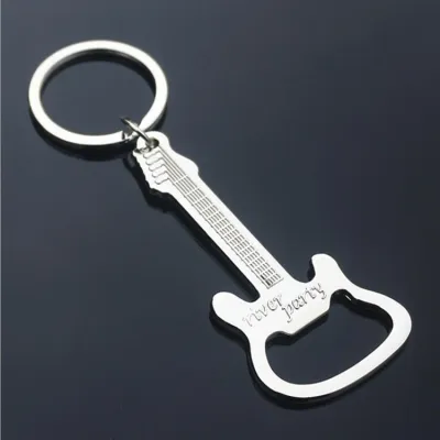 Home Simple Guitar Shaped Bottle Opener Keychain