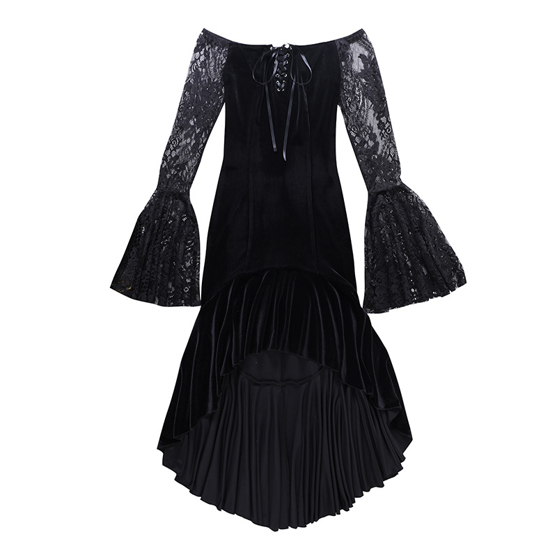 Dark Retro Personality Evening Dress Women Black - Shop at LoveMi