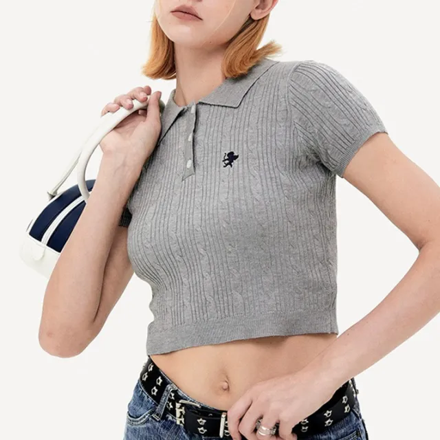 Thin Knitted Sweater Top Ins Style Trend Flecking Grey - Shop at LoveMi