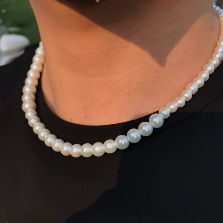 Title 4, Simple Plain Pearl Choker Trendi Clavicle Neckl...