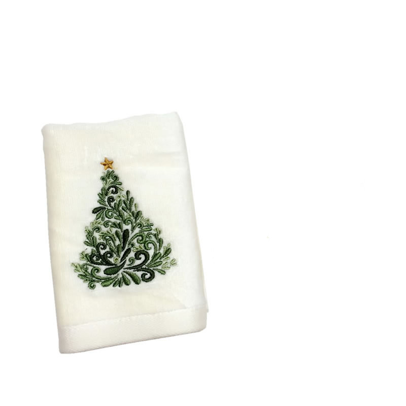 Year's Gift Christmas Embroidered Towel Tea Towel