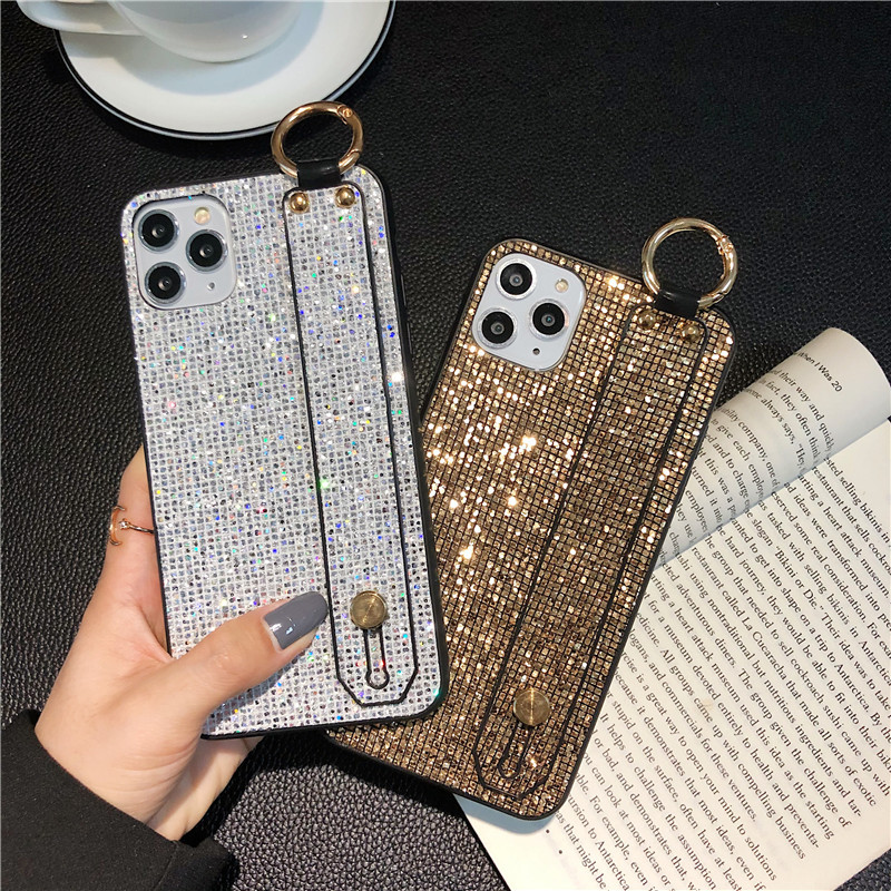 Title 6, Simple Glitter Wristband Edging Phone Case