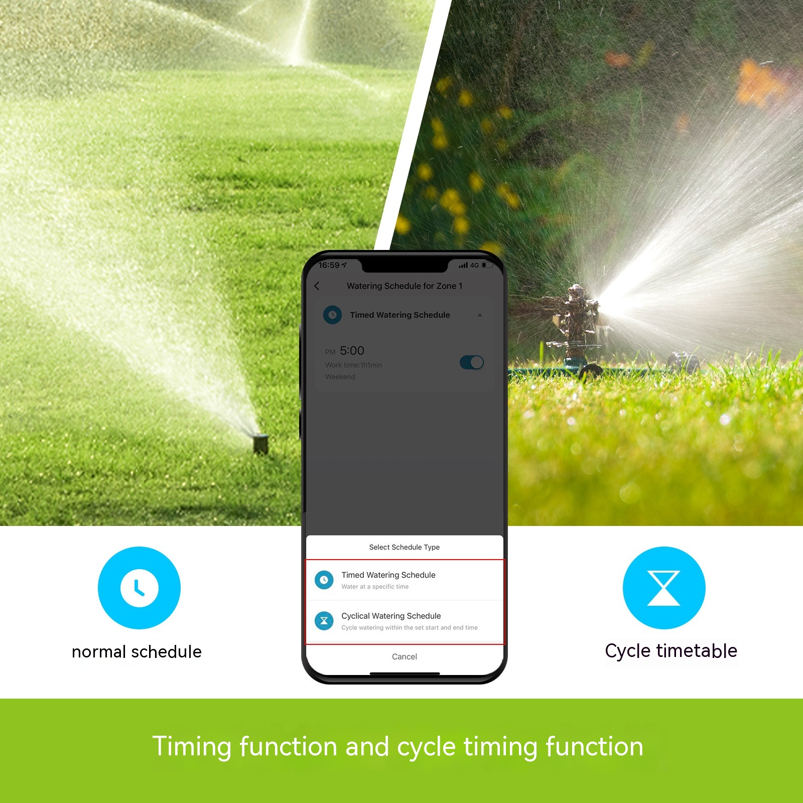 Bluetooth Graffiti Smart Home Double Outlet Irrigation Water Valve App - Image 2