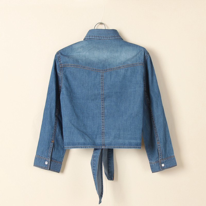 Title 2, Mid-sleeve Denim Short Waistcoat Women