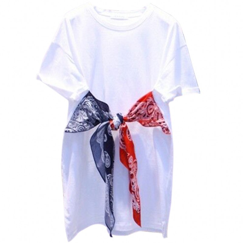 Title 6, Korean Fashion Bow Stitching Short-sleeved T-sh...