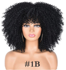 12 Inch African Black Short Curly Hair Wig Black - Shop at LoveMi