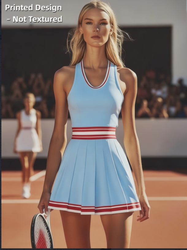 College Sports Style Striped Waist Skirt