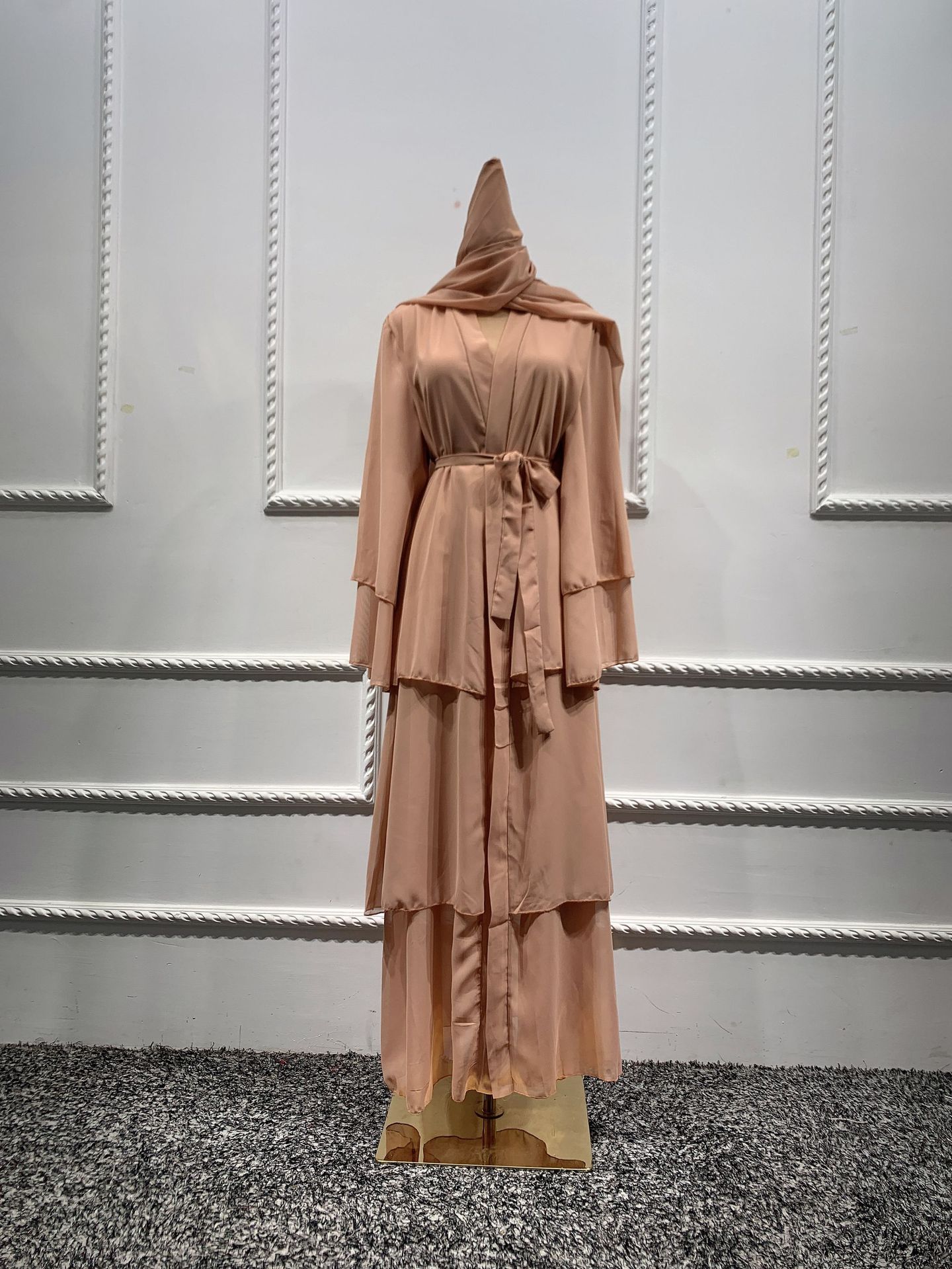 Pearl Chiffon Flowy Maxi Dress, picture 8 of 12