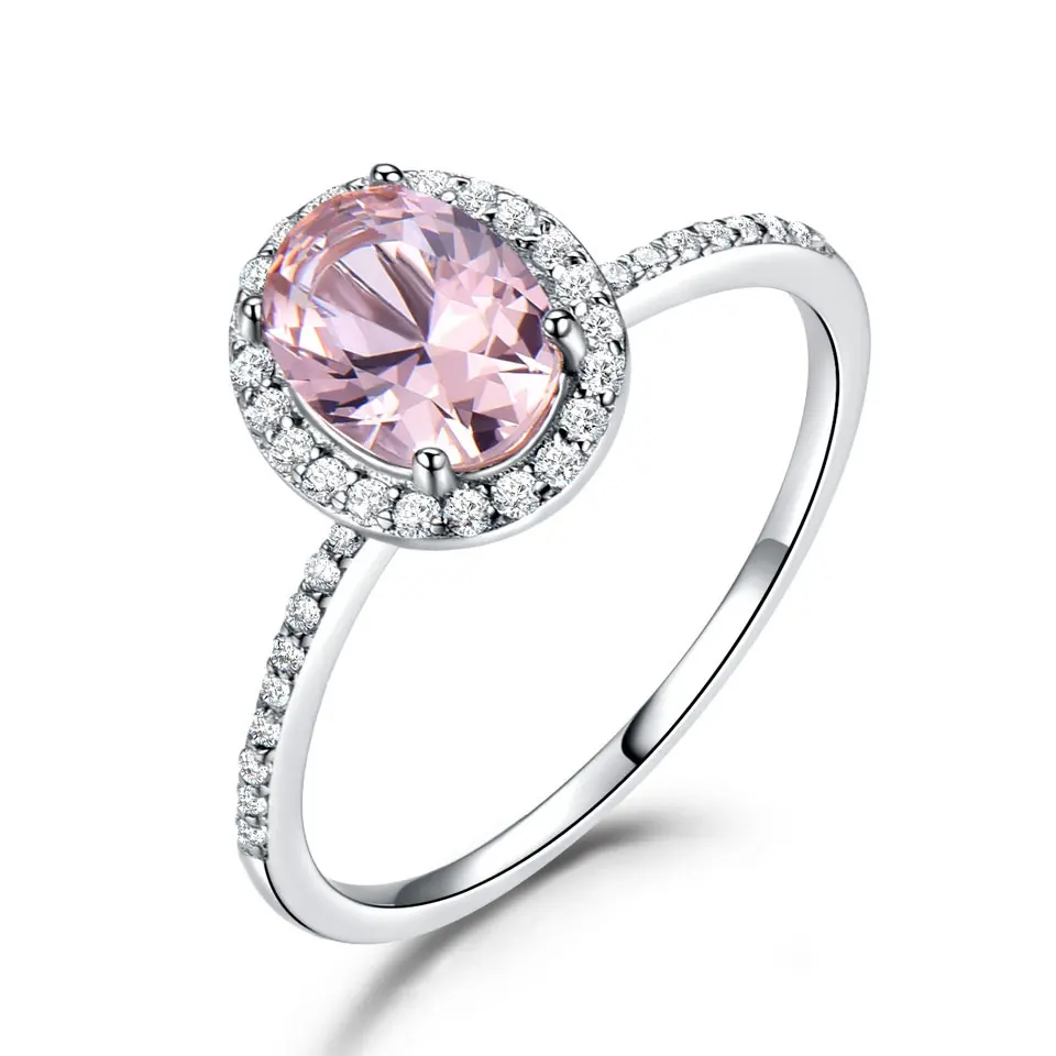 Oval Classic Morganite Ring Female Jewellery