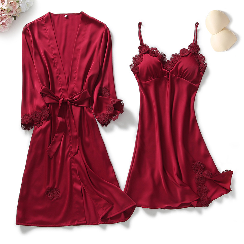 Title 2, V-neck Lacy Nightdress Set