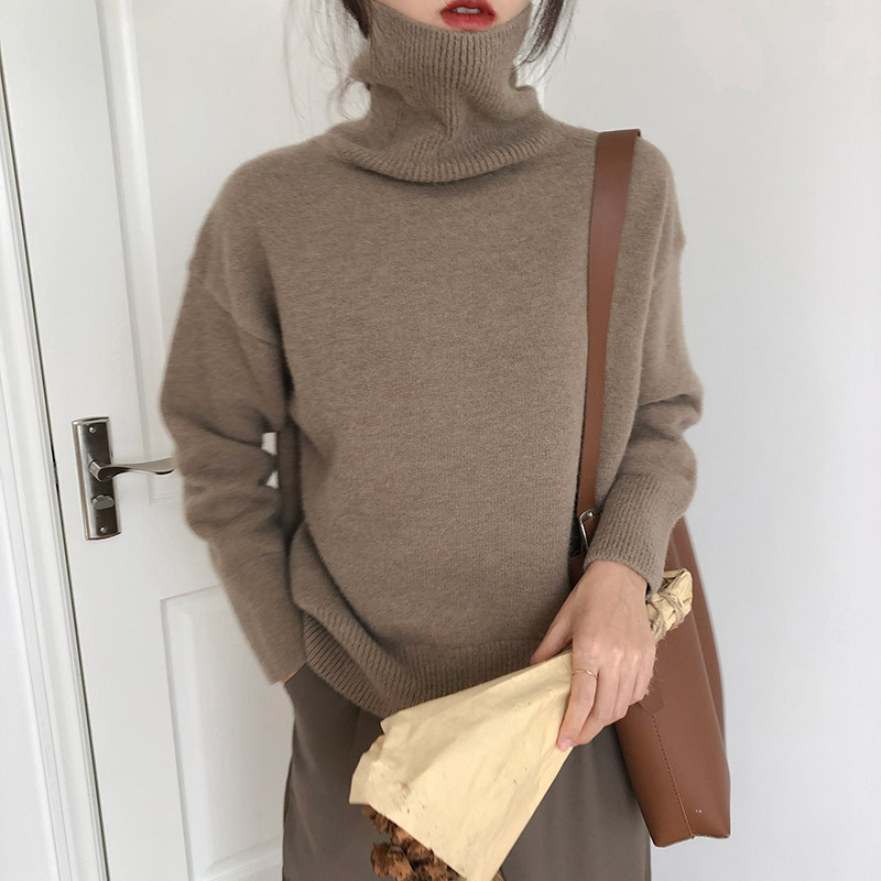 Loose Outer Wear Solid Color Autumn And Winter Long Sleeves