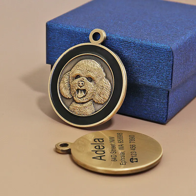 Anti-lost Card Dog Identity Tag Metal Lettering