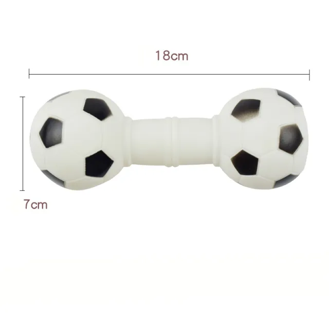 Dog Toys Football Dumbbell Shaped Dog Squeeze Squeaky Pet Chew Toy White - Shop at LoveMi