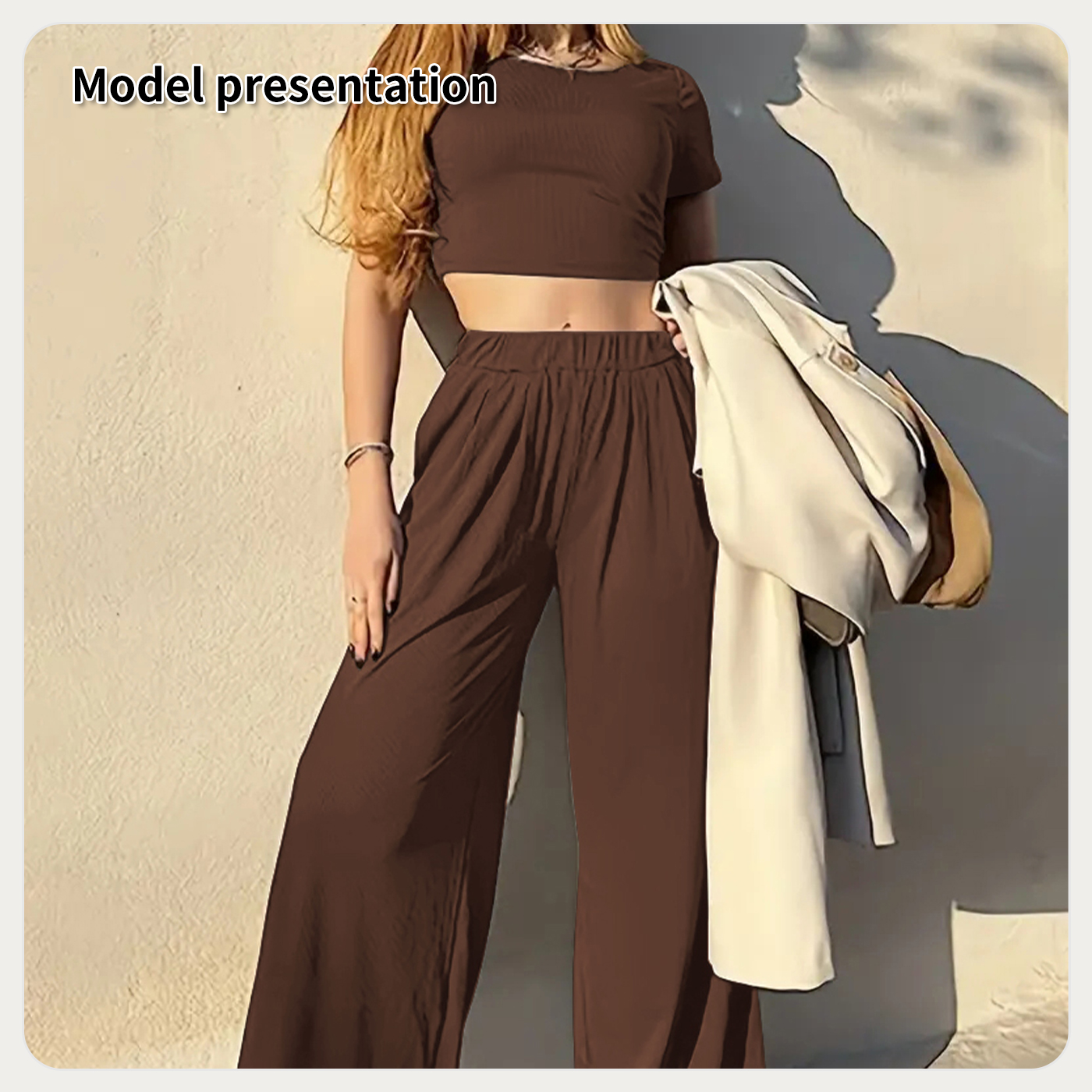 Women's Fashion Simple Solid Color Suit - Picture 8 of 8