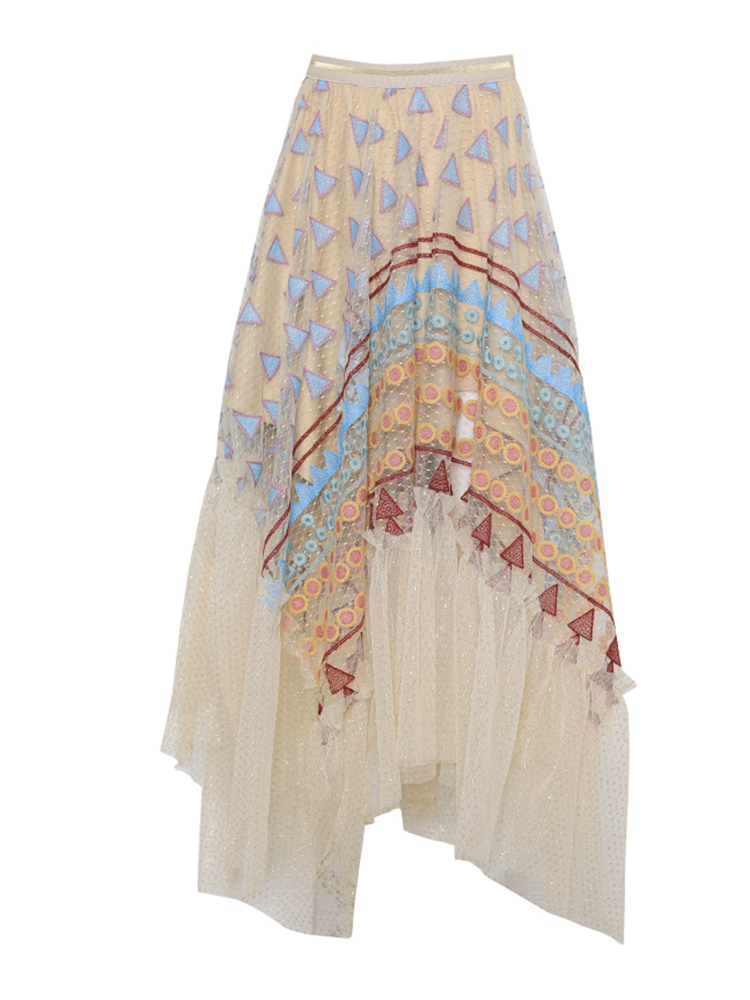 Women's Holiday Bohemian Mesh Irregular Skirt Decor - Shop at LoveMi