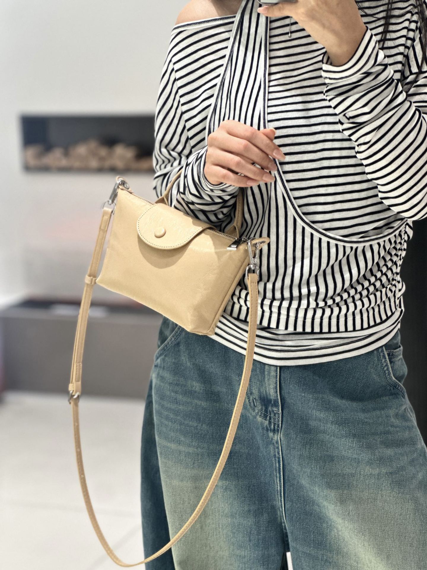 Badi – sac en cuir pour femmes, mini sac boulette – Image 5