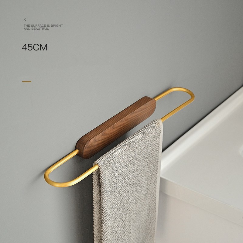 Towel Bar Black Walnut 45cm