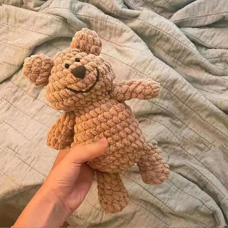 Title 1, Ice Thread Bear Doll Hand Crocheted Gift Cute P...