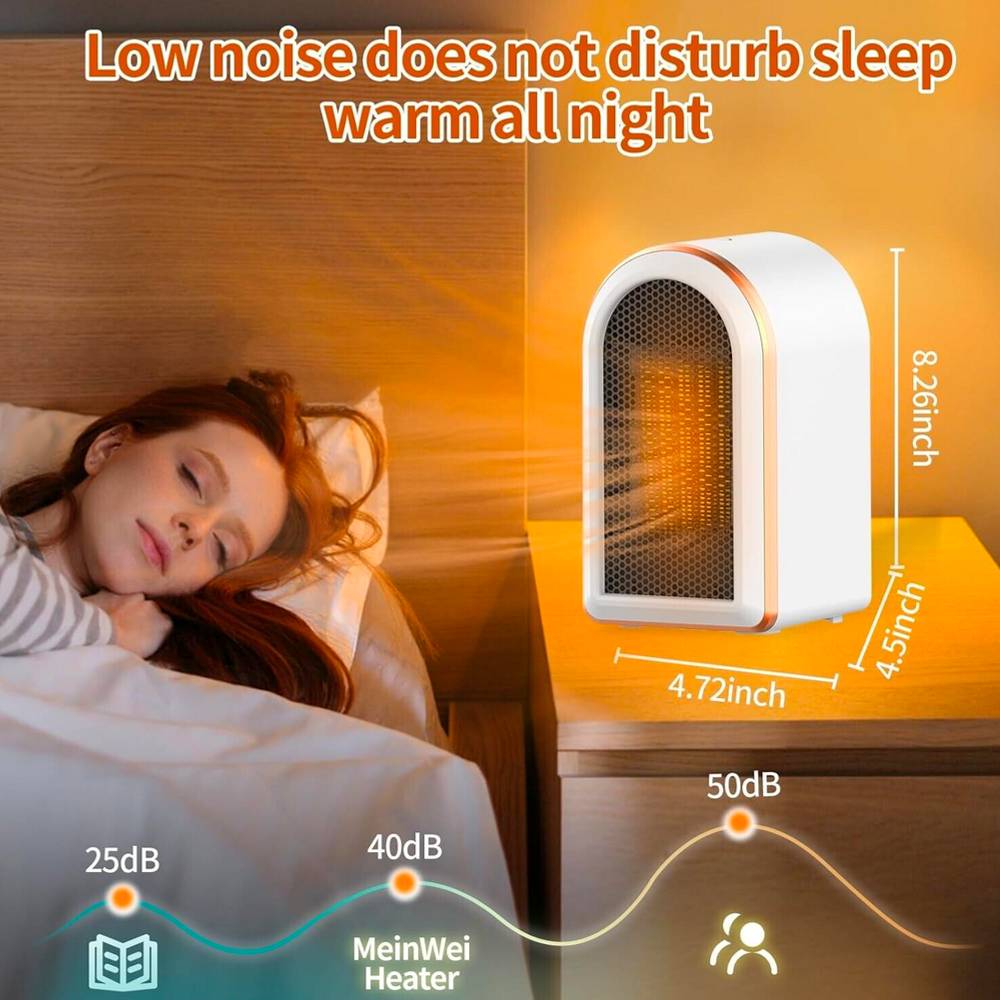 Electric Portable Space Heater 1200W Small Ceramic Fan Low Energy UK Plug — image 12