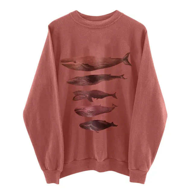 New Whale Series Fleece Warm Sweater Red2 - Shop at LoveMi