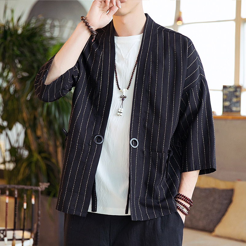 Title 2, Summer Cropped Sleeves Robe Men