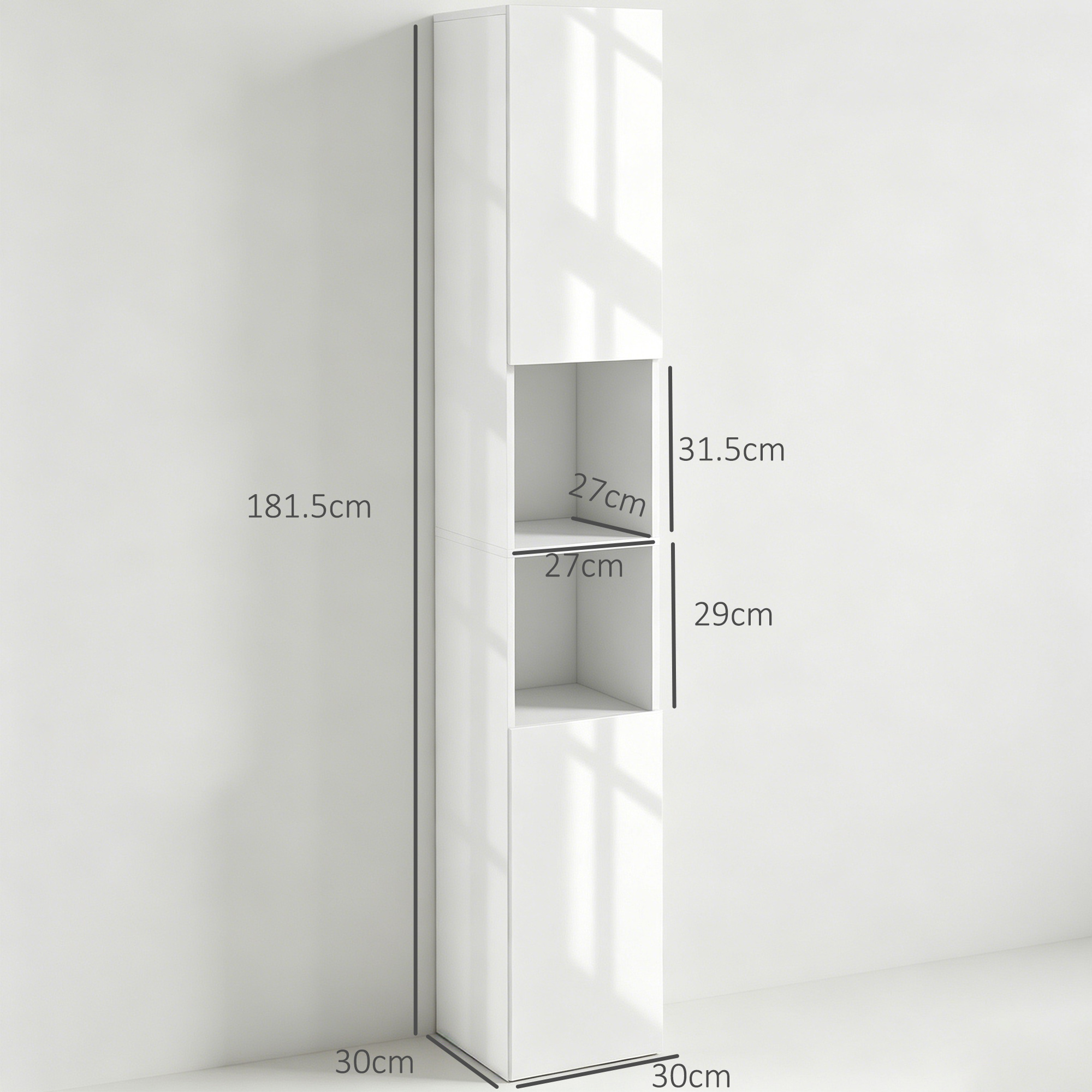 Independent Bathroom Cabinet, High Gloss Storage With Door And Adjustable — image 10