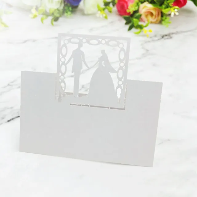 European style Wedding Seat Holding Hands Small Table Card White - Shop at LoveMi