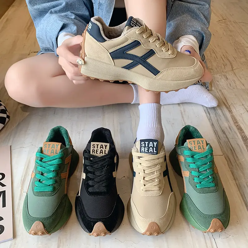 Single-lining Platform Casual Daddy Shoes Student Leather