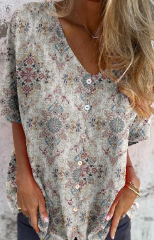 Ladies' Printed Short Sleeves
