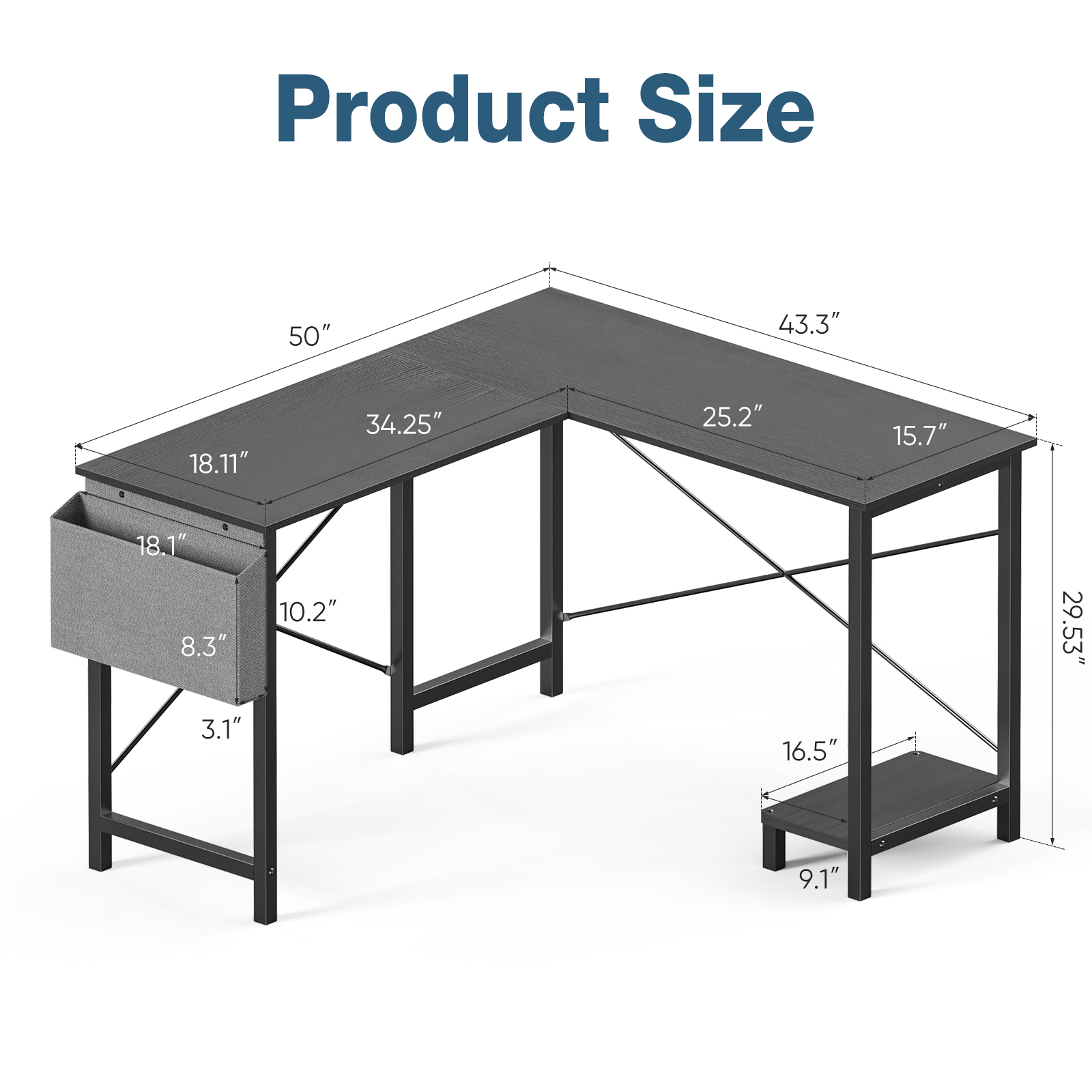 L-shaped Computer Desk | eBay
