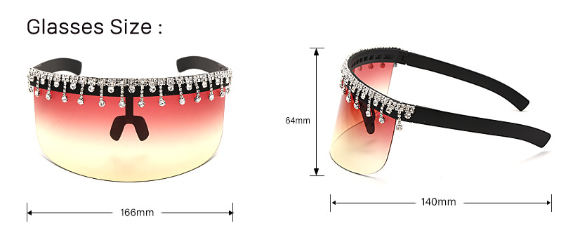 Title 1, One-piece Oversized Lens Anti-peeping Anti-foam...