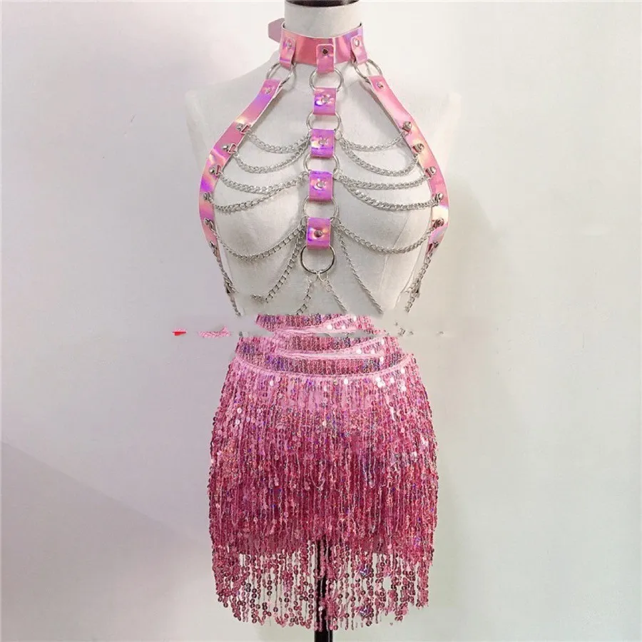 Night Club Stage Dress Woman - Pink