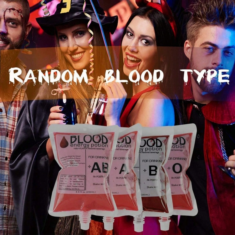 21 Pack Halloween Blood Drink Bags For Themed Parties_voghion.com