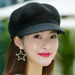 Summer Korean Version Is Good To Wear A Beret Hat - Black - View 1