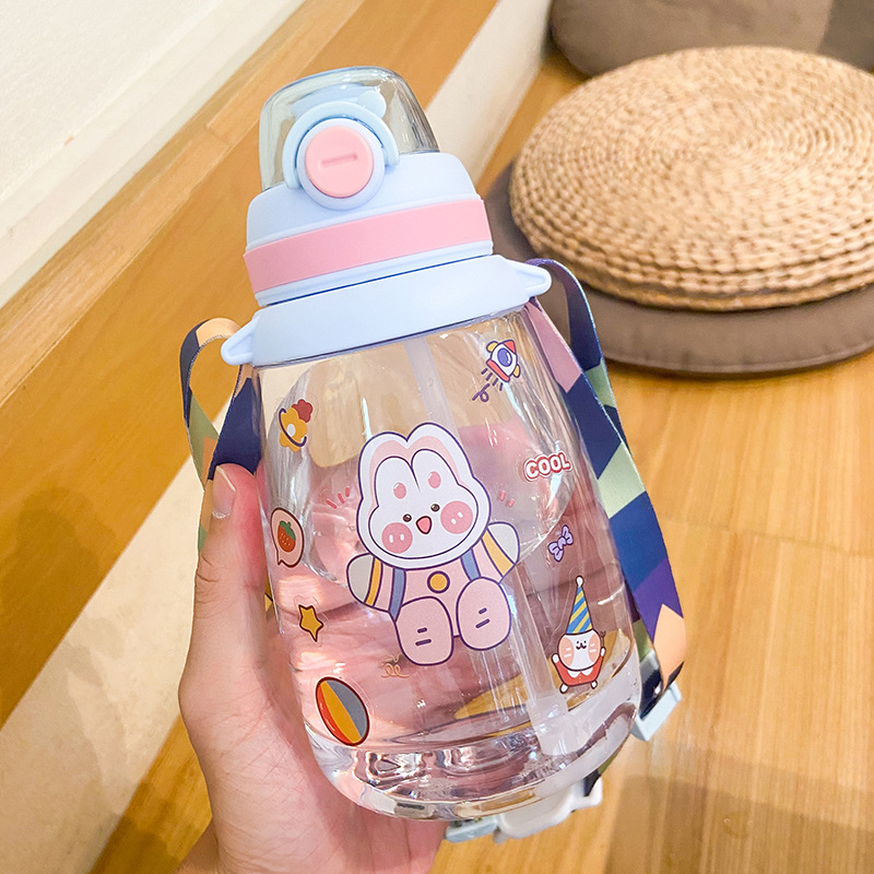 Title 8, Cartoon Cute Girl With Big Belly Water Cup With...