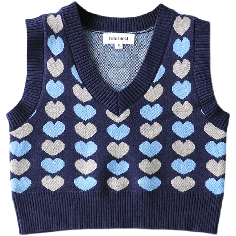 Title 3, Gilet en tricot brodé Love pour femmes, amincis...