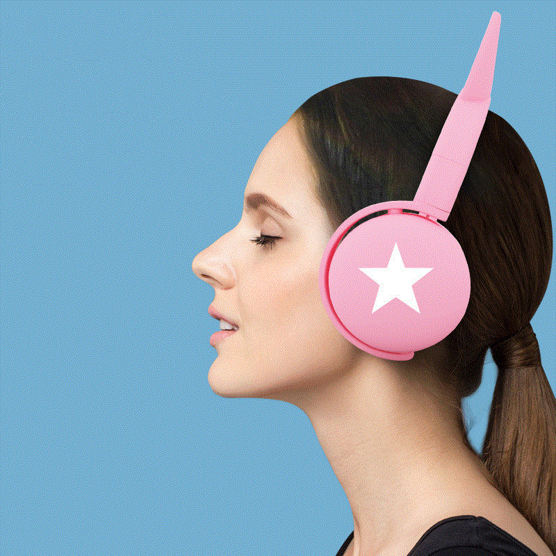Bluetooth Headset Ten-color Magic Breathing Light Retro Star Cat - Image 8