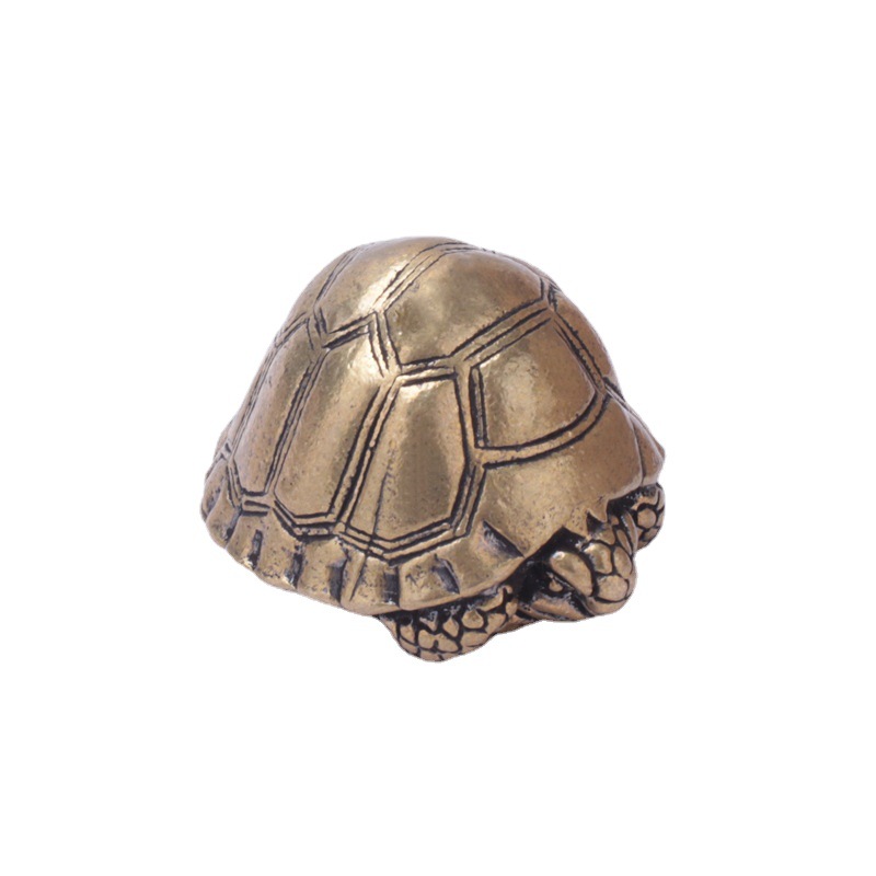 Brass Office Desk Paperweight Ornament (Hawk billed turtle