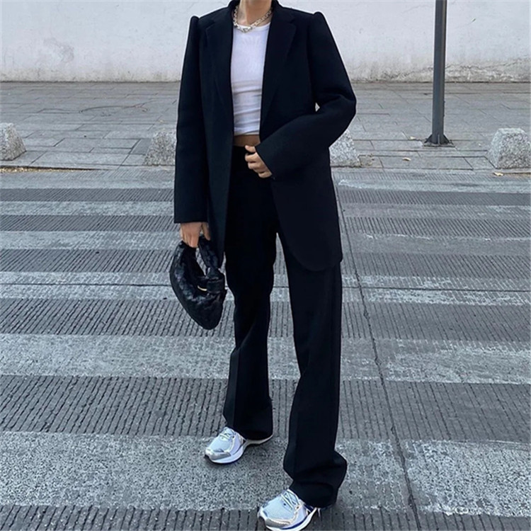 Title 5, High Waist Loose Straight-leg Casual Suit Pants