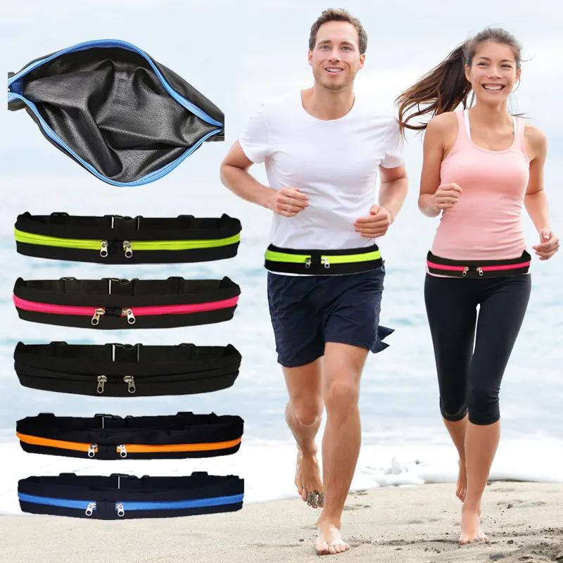 Sports Waist Bag With Double Pocket Slim
