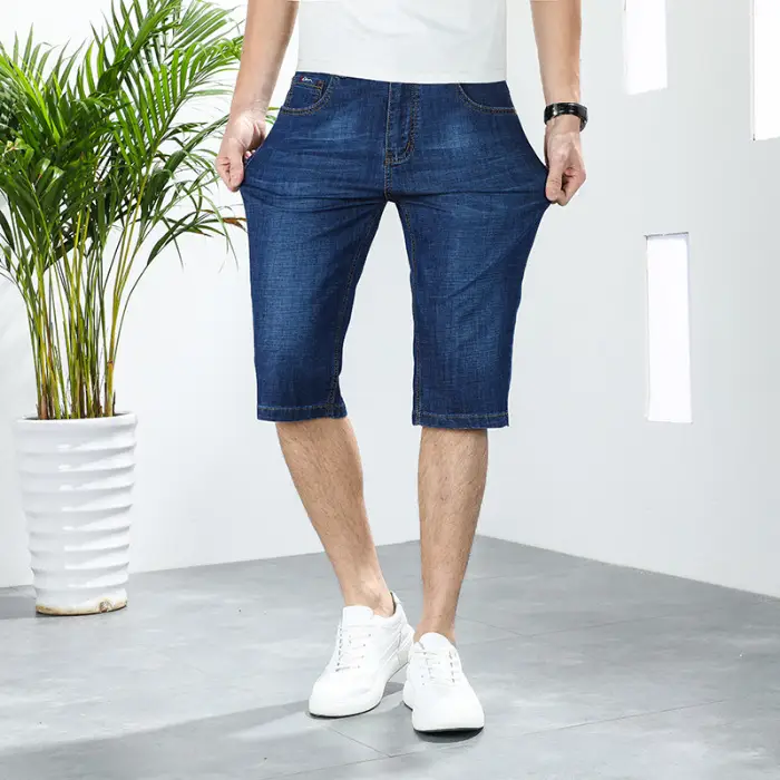 Summer Thin Stretch Straight-leg Business Denim Pants