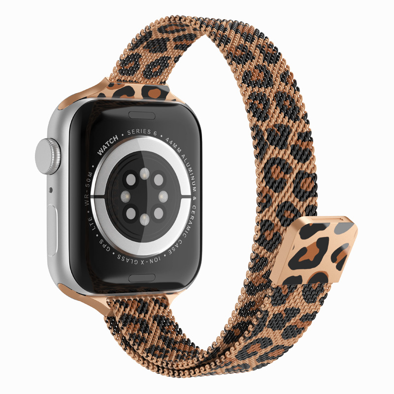 Rose gold leopard print