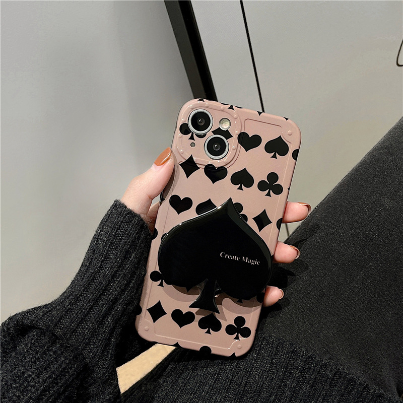 Funda para celular soporte póker picas parejas premium